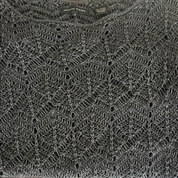 JEANNE PIERRE Sparkle. Medium. Black Knit Sweater - Picture 5 of 5